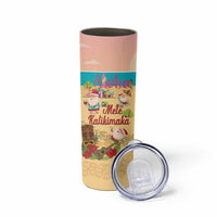 Aloha Hawaii Mele Kalikimaka Skinny Tumbler Beachy Funny Santa Hawaiian Lei LT14 - Polynesian Pride
