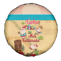 Aloha Hawaii Mele Kalikimaka Spare Tire Cover Beachy Funny Santa Hawaiian Lei LT14 - Polynesian Pride