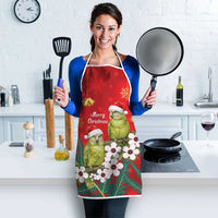 New Zealand Kakapo Christmas Apron Owl Parrot Santa Sliver Fern Manuka - Red LT14 - Polynesian Pride