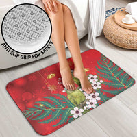 New Zealand Kakapo Christmas Bathroom Set Owl Parrot Santa Sliver Fern Manuka - Red LT14 - Polynesian Pride
