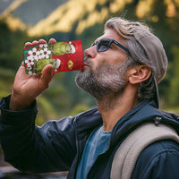 New Zealand Kakapo Christmas 4 in 1 Can Cooler Tumbler Owl Parrot Santa Sliver Fern Manuka - Red LT14 - Polynesian Pride