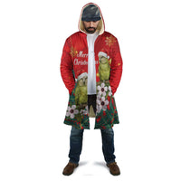 New Zealand Kakapo Christmas Cloak Owl Parrot Santa Sliver Fern Manuka - Red LT14 - Polynesian Pride