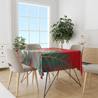 New Zealand Kakapo Christmas Tablecloth Owl Parrot Santa Sliver Fern Manuka - Red LT14 - Polynesian Pride