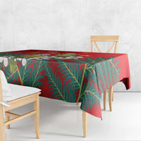 New Zealand Kakapo Christmas Tablecloth Owl Parrot Santa Sliver Fern Manuka - Red LT14 - Polynesian Pride