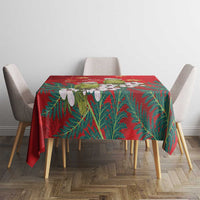 New Zealand Kakapo Christmas Tablecloth Owl Parrot Santa Sliver Fern Manuka - Red LT14 - Polynesian Pride