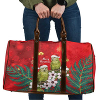 New Zealand Kakapo Christmas Travel Bag Owl Parrot Santa Sliver Fern Manuka - Red LT14 Red - Polynesian Pride
