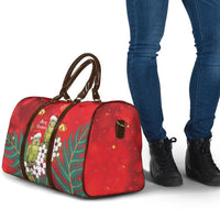 New Zealand Kakapo Christmas Travel Bag Owl Parrot Santa Sliver Fern Manuka - Red LT14 - Polynesian Pride