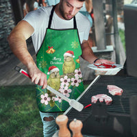 New Zealand Kakapo Christmas Apron Owl Parrot Santa Sliver Fern Manuka - Green LT14 - Polynesian Pride