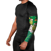 New Zealand Kakapo Christmas Arm Sleeves Owl Parrot Santa Sliver Fern Manuka - Green LT14 - Polynesian Pride