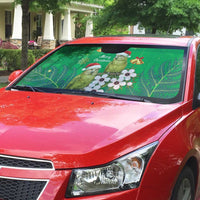 New Zealand Kakapo Christmas Auto Sun Shade Owl Parrot Santa Sliver Fern Manuka - Green LT14 - Polynesian Pride