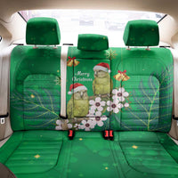New Zealand Kakapo Christmas Back Car Seat Cover Owl Parrot Santa Sliver Fern Manuka - Green LT14 - Polynesian Pride