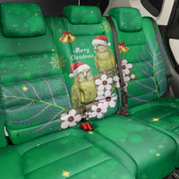 New Zealand Kakapo Christmas Back Car Seat Cover Owl Parrot Santa Sliver Fern Manuka - Green LT14 - Polynesian Pride