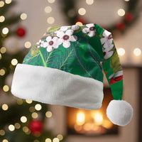 New Zealand Kakapo Christmas Santa Hat Owl Parrot Santa Sliver Fern Manuka - Green LT14 Without Fur Green - Polynesian Pride