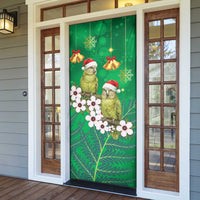 New Zealand Kakapo Christmas Door Cover Owl Parrot Santa Sliver Fern Manuka - Green LT14 - Polynesian Pride
