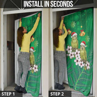 New Zealand Kakapo Christmas Door Cover Owl Parrot Santa Sliver Fern Manuka - Green LT14 - Polynesian Pride