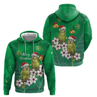 New Zealand Kakapo Christmas Hoodie Owl Parrot Santa Sliver Fern Manuka - Green LT14 - Polynesian Pride