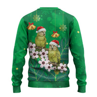 New Zealand Kakapo Christmas Ugly Christmas Sweater Owl Parrot Santa Sliver Fern Manuka - Green LT14 - Polynesian Pride