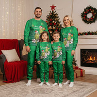 New Zealand Kakapo Christmas Pajama Set Owl Parrot Santa Sliver Fern Manuka - Green LT14 - Polynesian Pride