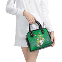 New Zealand Kakapo Christmas Shoulder Handbag Owl Parrot Santa Sliver Fern Manuka - Green LT14 - Polynesian Pride