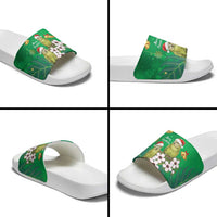 New Zealand Kakapo Christmas Slide Sandals Owl Parrot Santa Sliver Fern Manuka - Green LT14 - Polynesian Pride