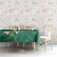 New Zealand Kakapo Christmas Tablecloth Owl Parrot Santa Sliver Fern Manuka - Green LT14 - Polynesian Pride