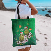 New Zealand Kakapo Christmas Tote Bag Owl Parrot Santa Sliver Fern Manuka - Green LT14 - Polynesian Pride