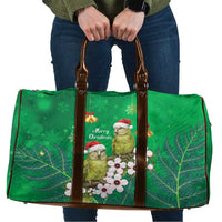 New Zealand Kakapo Christmas Travel Bag Owl Parrot Santa Sliver Fern Manuka - Green LT14 Green - Polynesian Pride