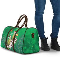 New Zealand Kakapo Christmas Travel Bag Owl Parrot Santa Sliver Fern Manuka - Green LT14 - Polynesian Pride
