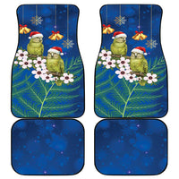New Zealand Kakapo Christmas Car Mats Owl Parrot Santa Sliver Fern Manuka - Blue LT14 - Polynesian Pride