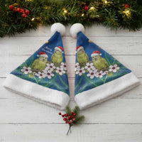 New Zealand Kakapo Christmas Santa Hat Owl Parrot Santa Sliver Fern Manuka - Blue LT14 - Polynesian Pride