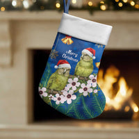 New Zealand Kakapo Christmas Stocking Owl Parrot Santa Sliver Fern Manuka - Blue LT14 Set of 2 Blue - Polynesian Pride