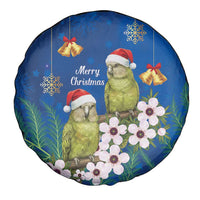 New Zealand Kakapo Christmas Spare Tire Cover Owl Parrot Santa Sliver Fern Manuka - Blue LT14 - Polynesian Pride