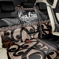 Kia Ora New Zealand Back Car Seat Cover Aotearoa Proud Maori With Silver Fern LT14 - Polynesian Pride