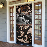 Kia Ora New Zealand Door Cover Aotearoa Proud Maori Silver Fern LT14 - Polynesian Pride