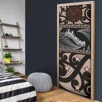 Kia Ora New Zealand Door Cover Aotearoa Proud Maori Silver Fern LT14 - Polynesian Pride