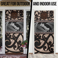 Kia Ora New Zealand Door Cover Aotearoa Proud Maori Silver Fern LT14 - Polynesian Pride