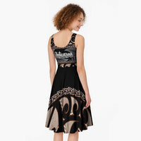 Kia Ora New Zealand Midi Dress Aotearoa Proud Maori Silver Fern LT14 - Polynesian Pride