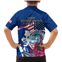 Guam Martin Luther King Jr Day Family Matching Mermaid Dress and Hawaiian Shirt I Have A Dream Guahan Seal With Bougainvillea LT14 - Polynesian Pride