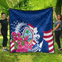 Guam Martin Luther King Jr Day Quilt I Have A Dream Guahan Seal With Bougainvillea LT14 - Polynesian Pride