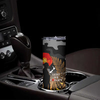 New Zealand ANZAC Day Skinny Tumbler Lest We Forget Silver Fern With Camouflage LT14 - Polynesian Pride
