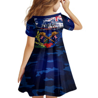Australia And New Zealand ANZAC Day Family Matching Summer Maxi Dress and Hawaiian Shirt Lest We Forget Silver Fern With Golden Wattle LT14 - Polynesian Pride