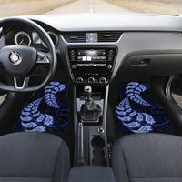 Blue New Zealand Paisley Silver Fern Car Mats Aotearoa Maori LT14 - Polynesian Pride