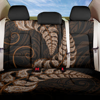 Brown New Zealand Paisley Silver Fern Back Car Seat Cover Aotearoa Maori LT14 One Size Brown - Polynesian Pride