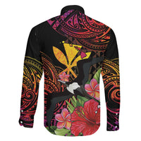 Hawaii Iwa Bird Family Matching Long Sleeve Bodycon Dress and Hawaiian Shirt Great Frigatebird Kanaka Tropical Hippie Style LT14 - Polynesian Pride