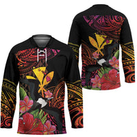 Hawaii Iwa Bird Hockey Jersey Great Frigatebird Kanaka Tropical Hippie Style LT14 - Polynesian Pride