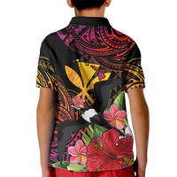 Hawaii Iwa Bird Kid Polo Shirt Great Frigatebird Kanaka Tropical Hippie Style LT14 - Polynesian Pride