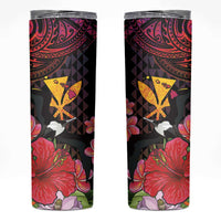 Hawaii Iwa Bird Skinny Tumbler Great Frigatebird Kanaka Tropical Hippie Style LT14 Black - Polynesian Pride