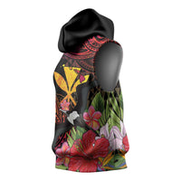 Hawaii Iwa Bird Sleeveless Hoodie Great Frigatebird Kanaka Tropical Hippie Style LT14 - Polynesian Pride