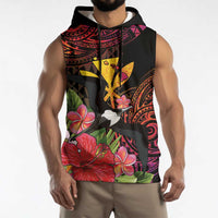Hawaii Iwa Bird Sleeveless Hoodie Great Frigatebird Kanaka Tropical Hippie Style LT14 - Polynesian Pride