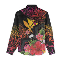 Hawaii Iwa Bird Women Casual Shirt Great Frigatebird Kanaka Tropical Hippie Style LT14 - Polynesian Pride